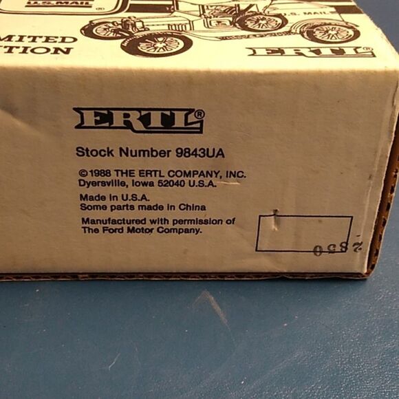 Ertl 1918 Runabout US Mail Bank Model 1988 1/25 scale - Picture 5 of 5